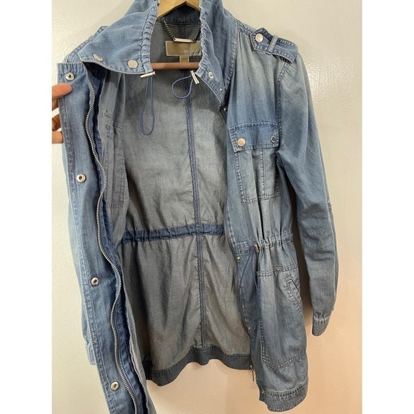 Michael Michael Kors Anorak Women’s Denim Utility Jacket 100% Cotton Size: XS - Picture 6 of 16